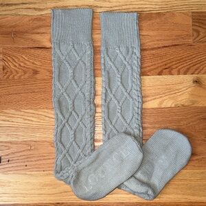 NWOT LOUNGE Grey Cable Knit Stockings